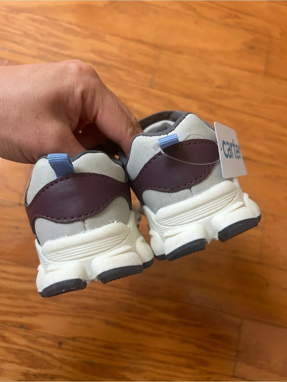 NWT Carter's Kids Gray & Blue Toddler Sneakers size 10
